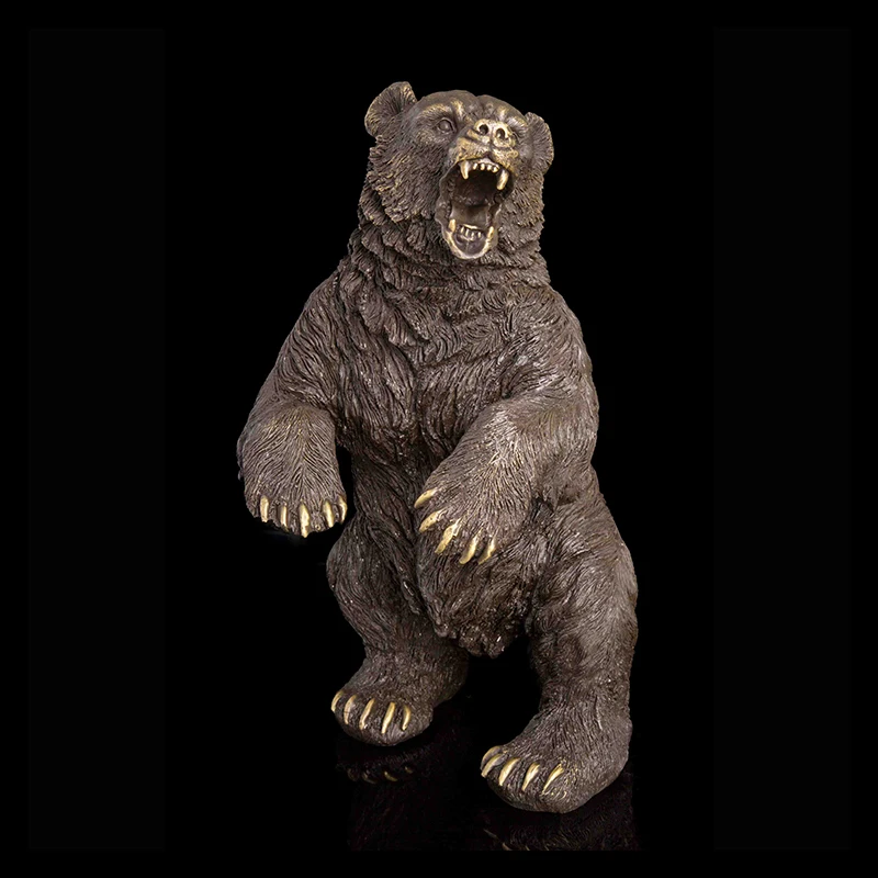 ArtsHom DW 019 Античная бронзовая скульптура гризли медведь Бронзовая статуя