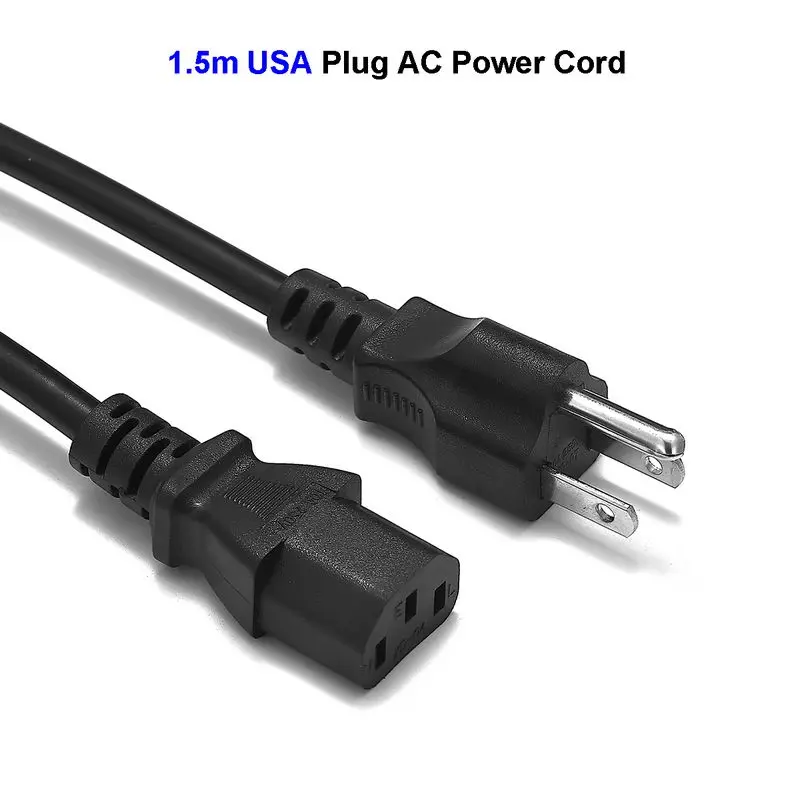 30 шт. 3 зубчатый кабель питания стандарта США 1 5 м футов американский IEC C13 шнур для