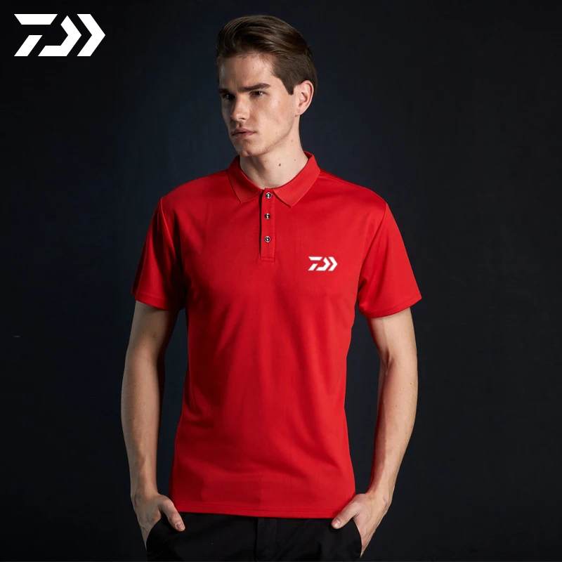 DAIWA DAWA 2018 Summer Fishing Clothing Quick Dry Men Polo Shirt Outdoor Sport Short Sleeve Breathable T for | Спорт и развлечения