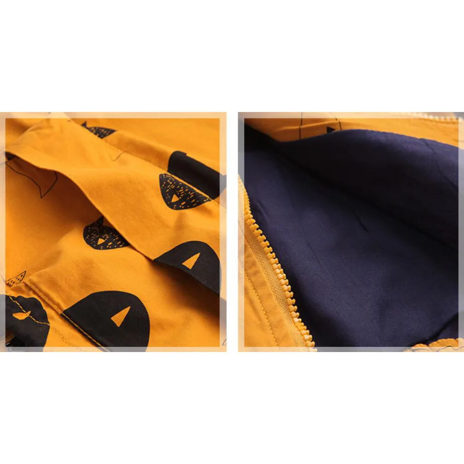 

Boys spring jacket 1-9T kids animal print fashion cool coat children windbreaker baby boys warm jakcet child clothes boysoutwear