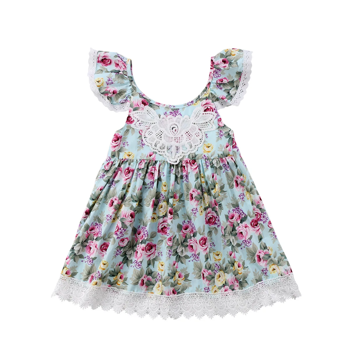 

Summer 2019 Kids Flower Dresses for Girls Baby Lace Girls Overalls Dress Beautiful Princess Hair Dress Fashion Girls Clothes 2-7