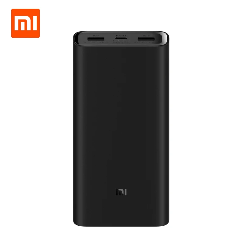 Xiao mi power Bank 3, 20000 мА/ч, портативное зарядное устройство, источник питания, два USB USB-C, двусторонняя быстрая зарядка, mi внешний аккумулятор