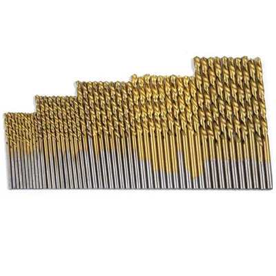 50pcs Titanium Круглая ручка HSS сверла деревообрабатывающие набор инструментов(50 шт Золото и 50 шт серебро) 100 шт 1/1. 5/2/2,5/3 мм без дела - Цвет: 50pcs Titanium