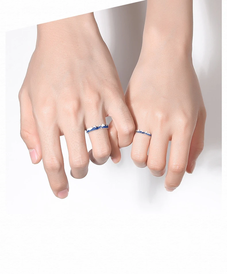 Новые 925 пробы Серебряные Оригинальные кольца Allure Love, открытые кольца для влюбленных пар, ювелирные изделия, элегантные кольца с текстурой