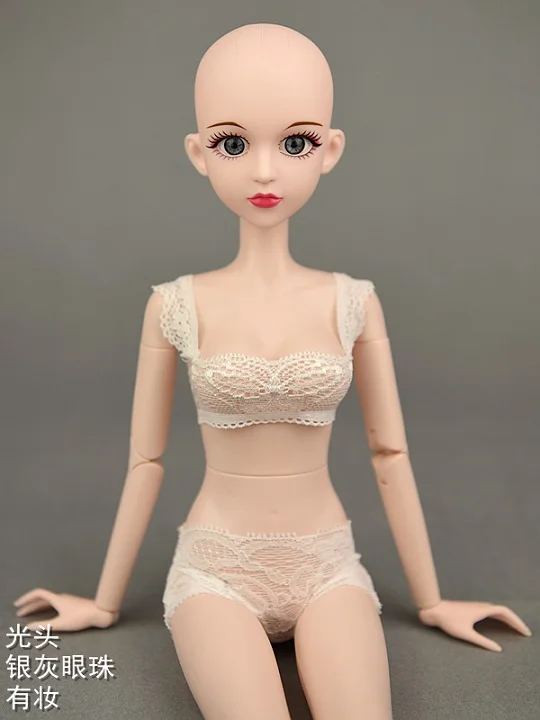 Sliver Eye 1 1 шт. 45 см Обнаженная 1/4 BJD кукла Синьи с 3D реальными глазами Оригинальная кукла тела двойной коленный шарнир DIY куклы игрушки для девочек Подарки - Цвет: Sliver Eye 1