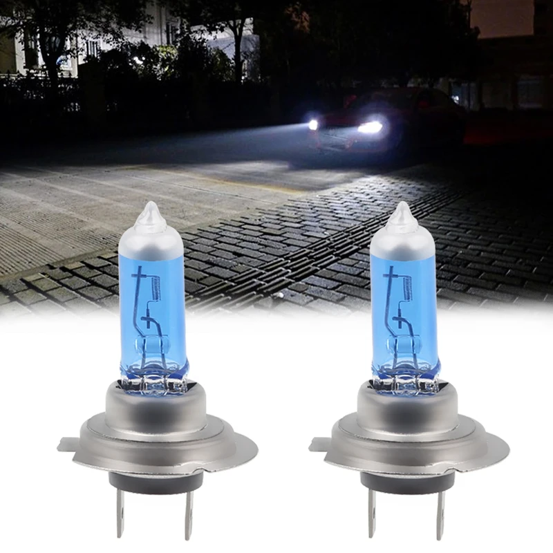 2 шт. автомобильные галогенные лампы H7 12 В 55 Вт 6000 К|car light bulbs|car bulb12v 55w |