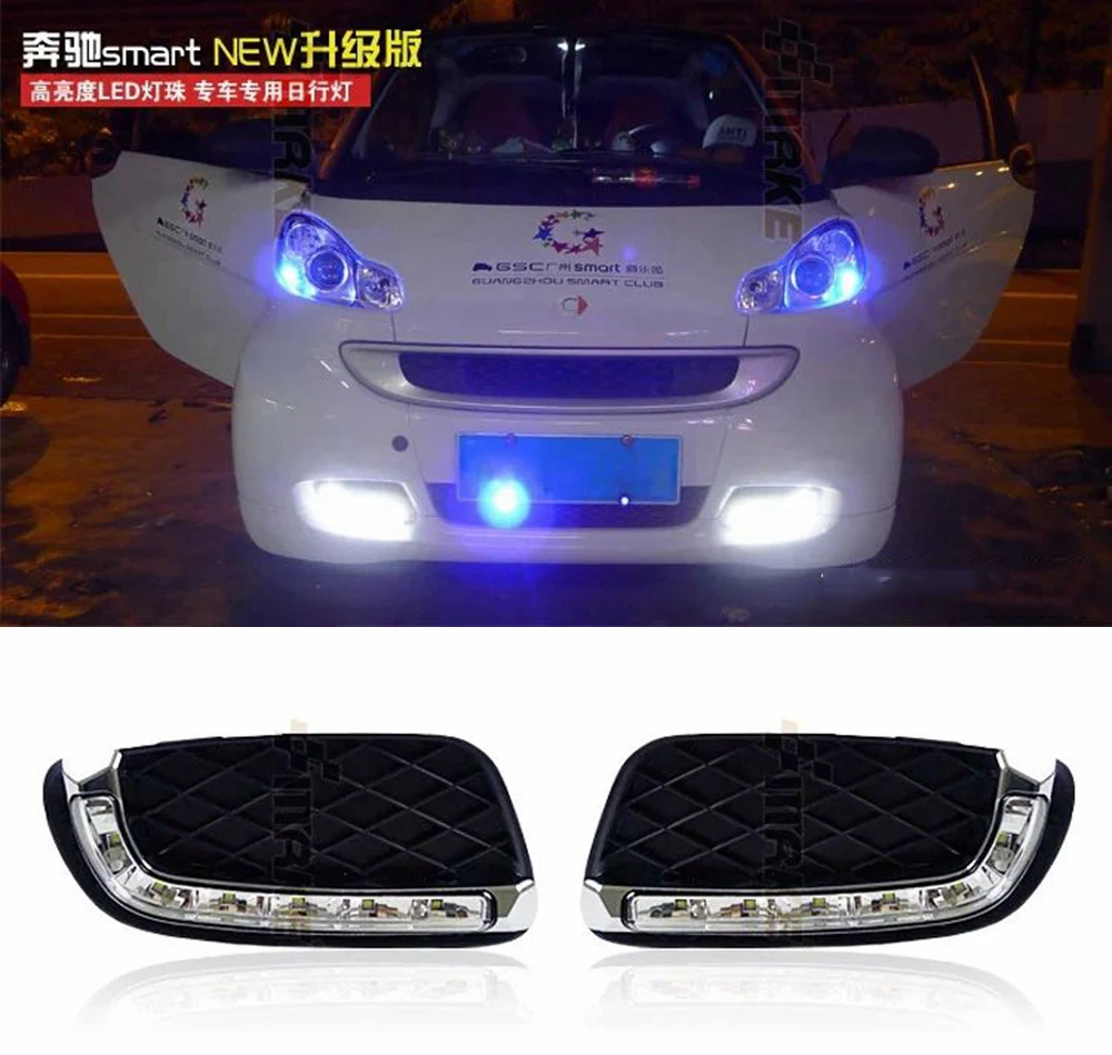 MONTFORD для Mercedes Benz Smart Fortwo 2008 2009 2010 2011 DRL Дневной светильник светодиодный передний