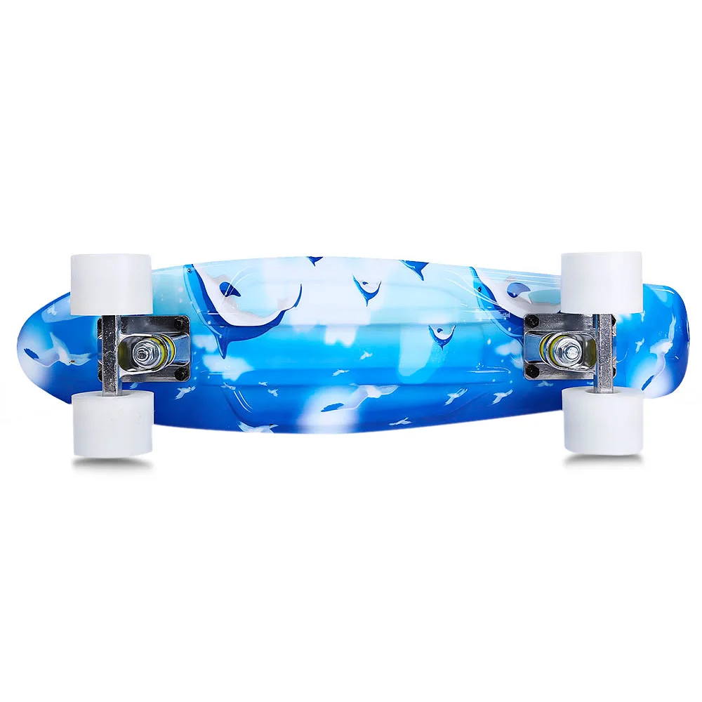 22 дюймовый скейтборд с изображением дельфина длинная доска из ПУ