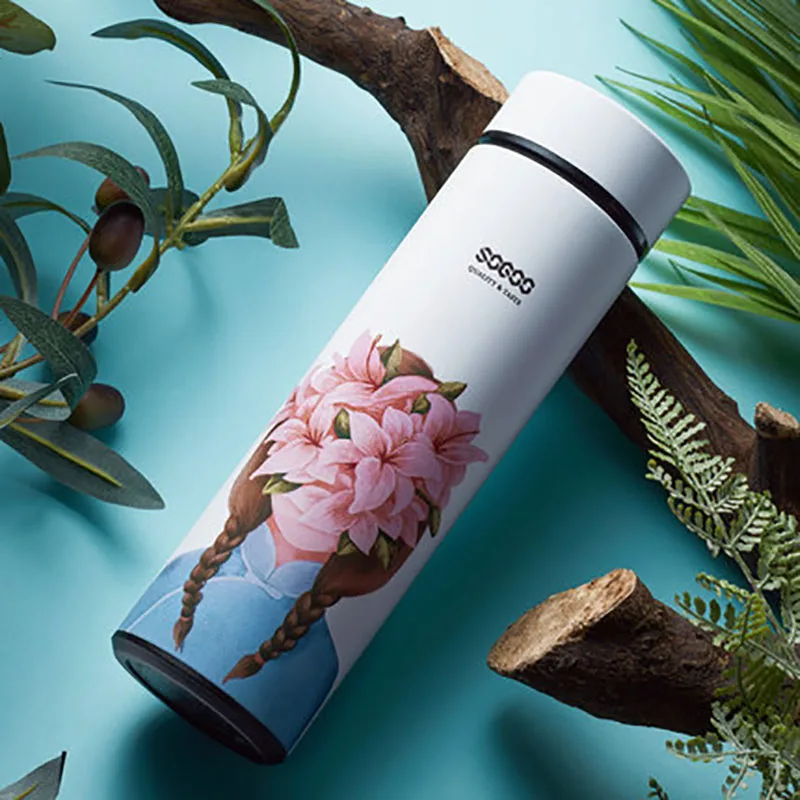 Cute Thermo Bottle Stainless Steel Travel Tumbler Vacuum Flask Water Termica Thermos Pot Hot W5B69 | Дом и сад