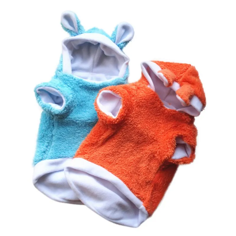 Рождественский стиль XS/S/M/L/XL однотонное пальто для домашних животных кролик