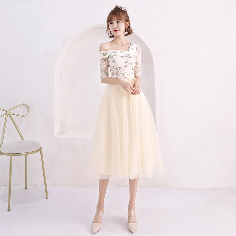 2018new stock plus size women pregnant wedding party Bridesmaid Dresses flower sexy romantic A line Champagne dresses abe186 | Свадьбы и