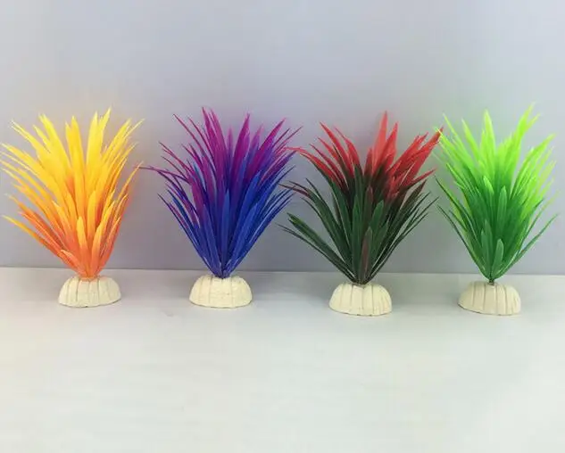 Искусственное пластиковое растение Нарцисс вода Трава Аквариум Украшение для