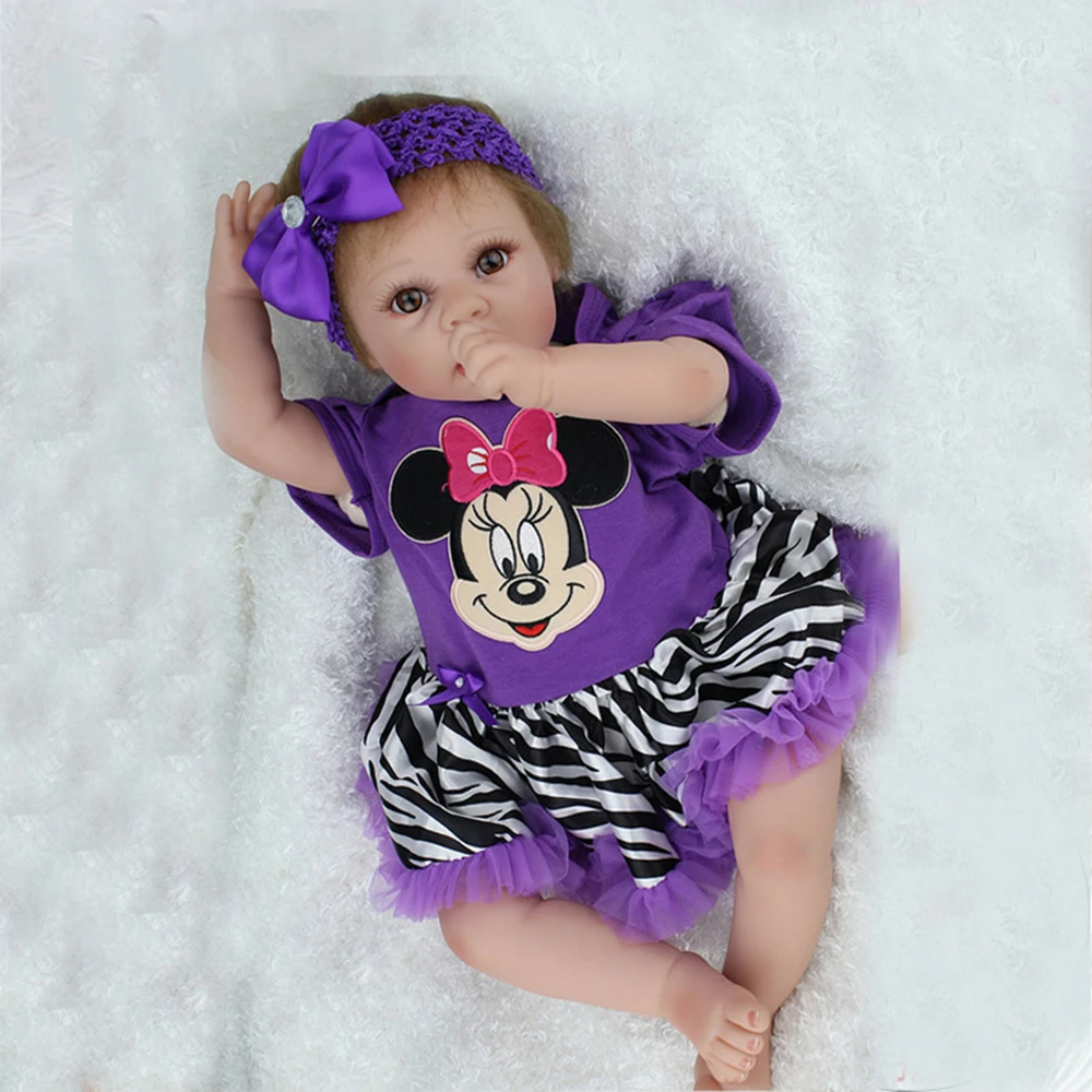 55 см 2" Reborn baby куклы игрушки силикона Винил новорожденных реалистичные ребенка с одеждой и соску детский день рождения игрушки Brinquedos