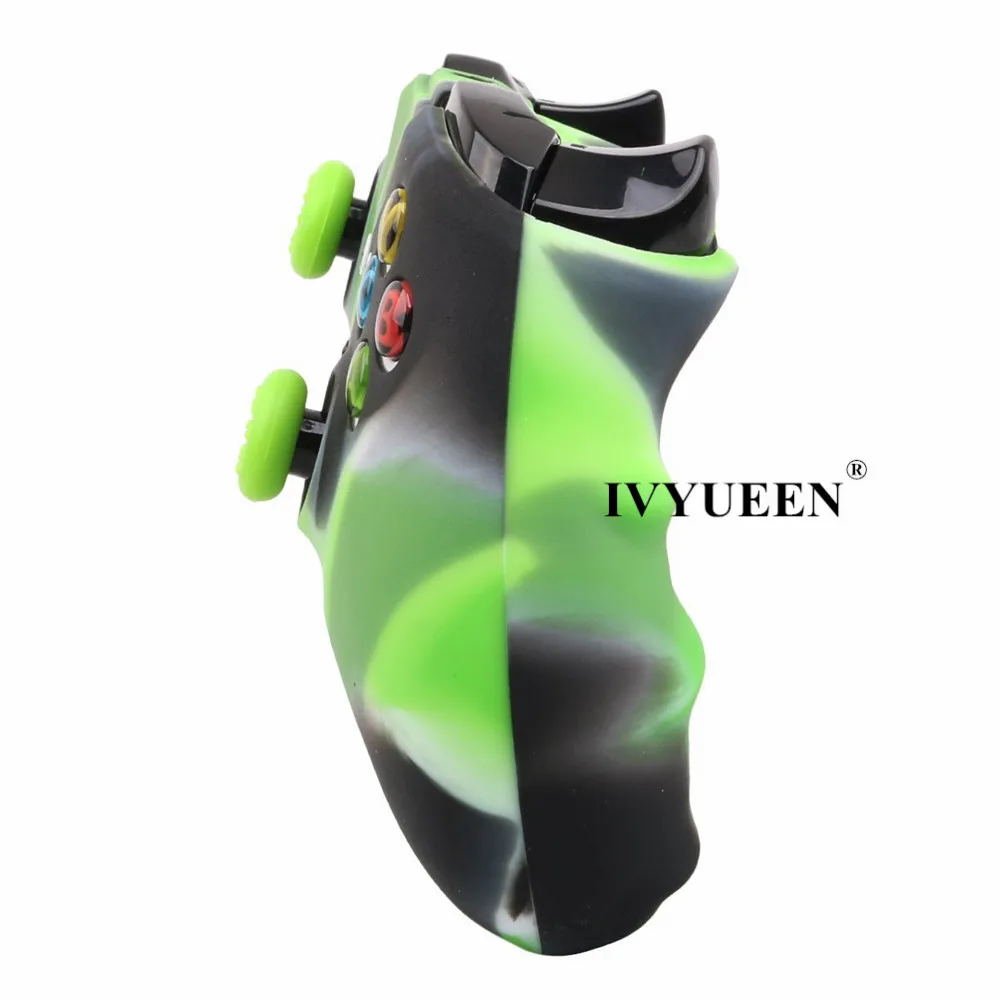 IVYUEEN Силиконовый чехол кожного покрова для microsoft Xbox One X S Slim контроллер с 20 x Стик ручка шапки-10 видов цветов