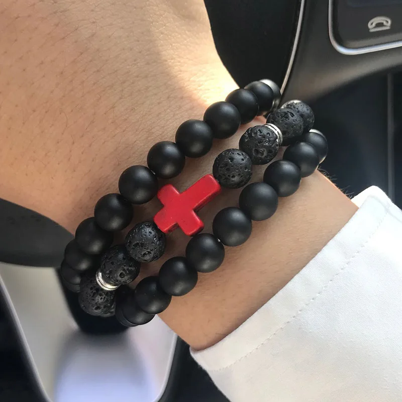Браслет ручной работы с бусинами из лавы и натурального камня|bracelet lava stone|bead