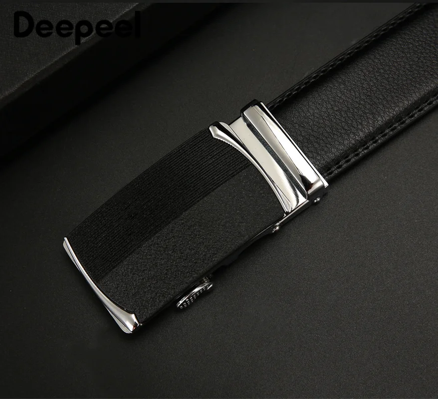 Deepeel 1pc 110/115/120/125cm Men's Gold Silver Automatic Buckle Belt DIY Wild Business Casual Leather Craft YB005 | Аксессуары для