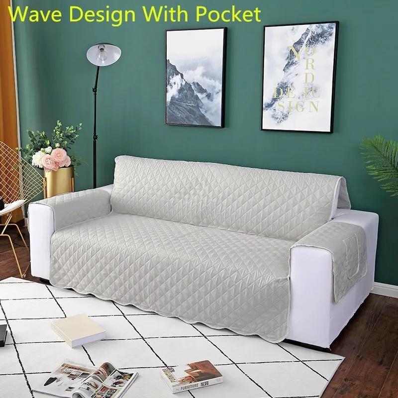 Wave Design A Моющиеся диван накидка на кресло Пледы для домашних животных собак детский коврик протектор мебели Реверсивный съемный подлокотник чехлов 1/2/3 сиденье - Цвет: Wave Design A