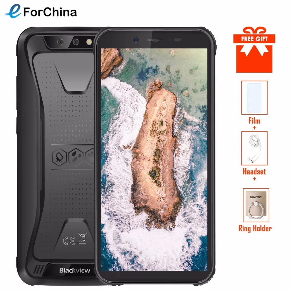 Blackview BV5500 IP68 водонепроницаемый прочный смартфон 2 ГБ+ 16 Гб 5," 18:9 экран 4400 мАч MT6580P Android 8,1 мобильный телефон с двумя sim-картами