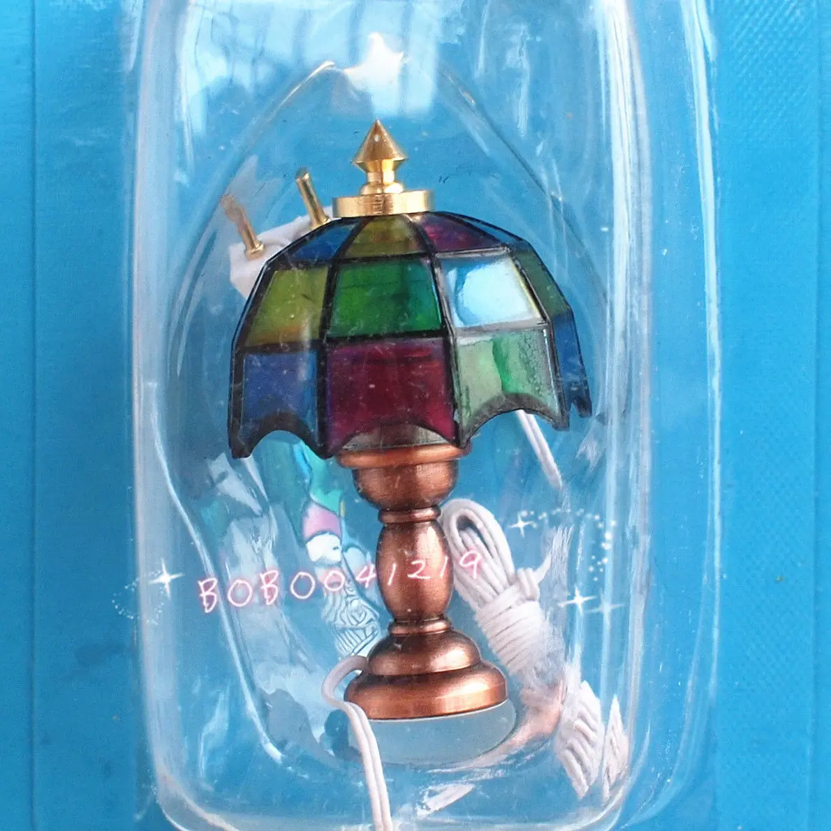 Кукольный домик миниатюрная 1:12 игрушка 12V цветной Тиффани стол l amp A35|miniature