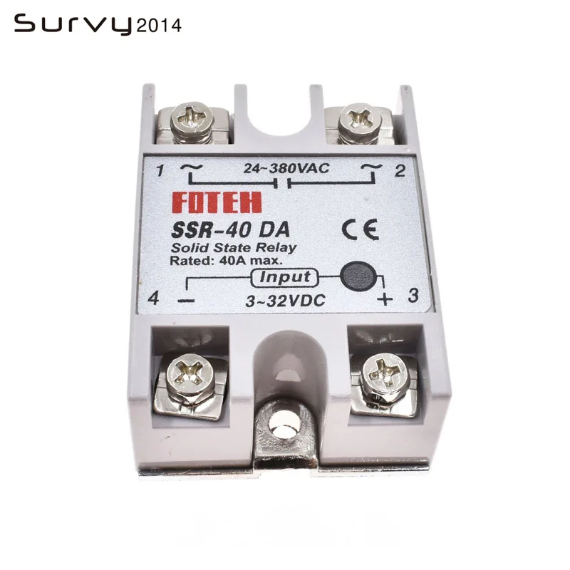 Твердотельное реле Φ SSR 100DA 10DA 25DA 40DA фактически 3 32V DC TO 24 380V AC 75DA 60DA 50DA|Интегральные