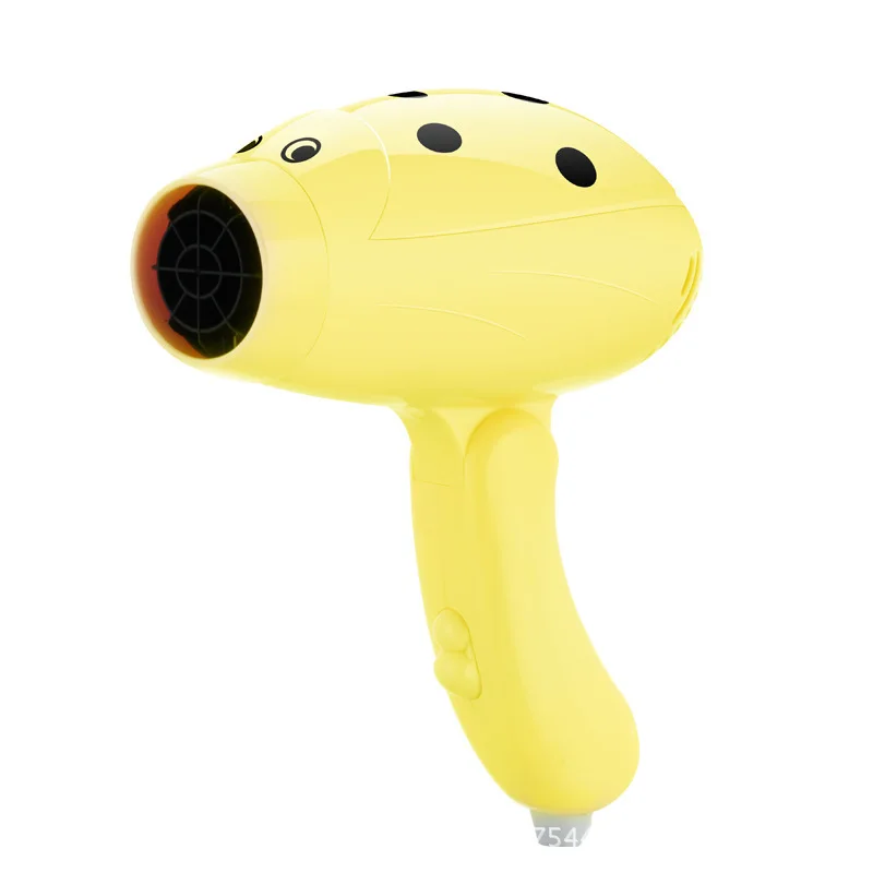 yellow Принт мульташной Минни фен для домашнего студент Портативный небольшой Мощность общежития отель, посвященный милый складной фен для волос - Цвет: yellow