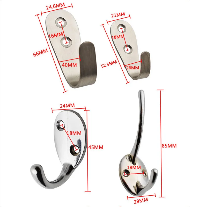 BalleenShiny Zinc Alloy Storage Hook Wall Screw Hooks Bathroom Kitchen Room Cloth Towel Rack Coat Hat Holder Hanger Organizer | Дом и сад