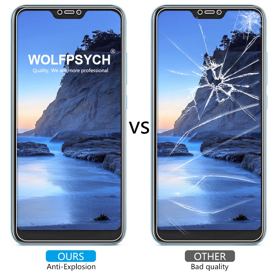 WOLFPSYCH 2.5D Tempered Glass For Xiaomi Mi Max 3 9H Clear Protective Film Anti Scratch Screen Protector Max3 | Мобильные телефоны