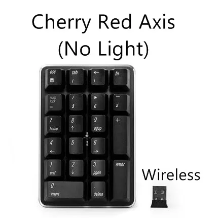 Cherry Red Axis Все новые Magicforce Smart 21 ключ 2,4G Беспроводная Механическая цифровая клавиатура ноутбук, настольный компьютер, беспроводная клавиатура - Цвет: Cherry Red Axis