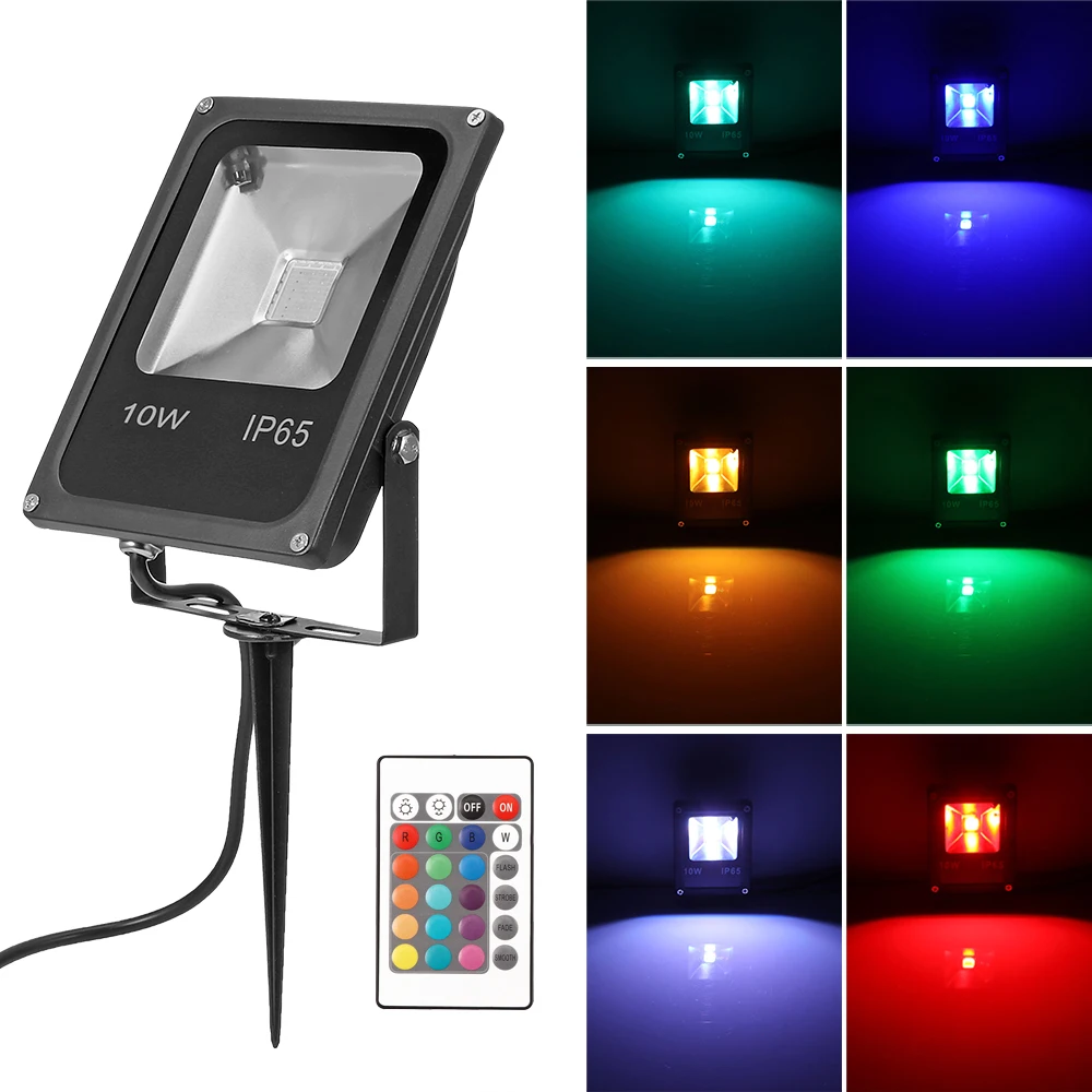Светодиодный RGB прожектор для газона 10 Вт 85 245 В переменного тока|Ландшафтное