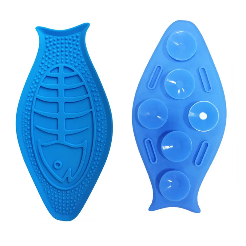 Красочные Pet Ванна фиксированная присоска кормушка Собака Рыба в форме кошки