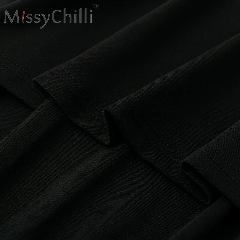 MissyChilli металлическая Высокая поясная пряжка черное укороченное сексуальное платье женское асимметричное вечернее платье на бретелях женский костюм из двух предметов летнее платье