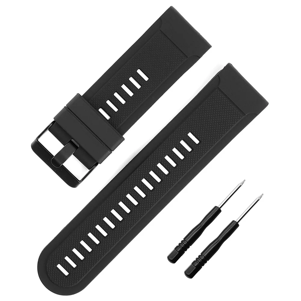 Black Quick Fit Силиконовый ремешок для часов 20 мм/22 мм/26 мм для Garmin Fenix 5X/5X Плюс/5S/5/3/3HR/Forerunner 935/Quatix 3/5 резиновый ремешок - Цвет ремешка: Black