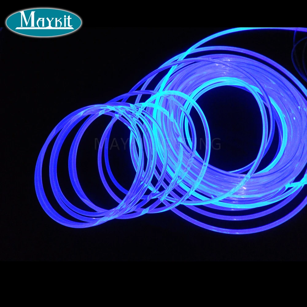 Maykit прозрачная светящаяся сбоку пластиковая ПММА фибра оптика кабель диаметром 2