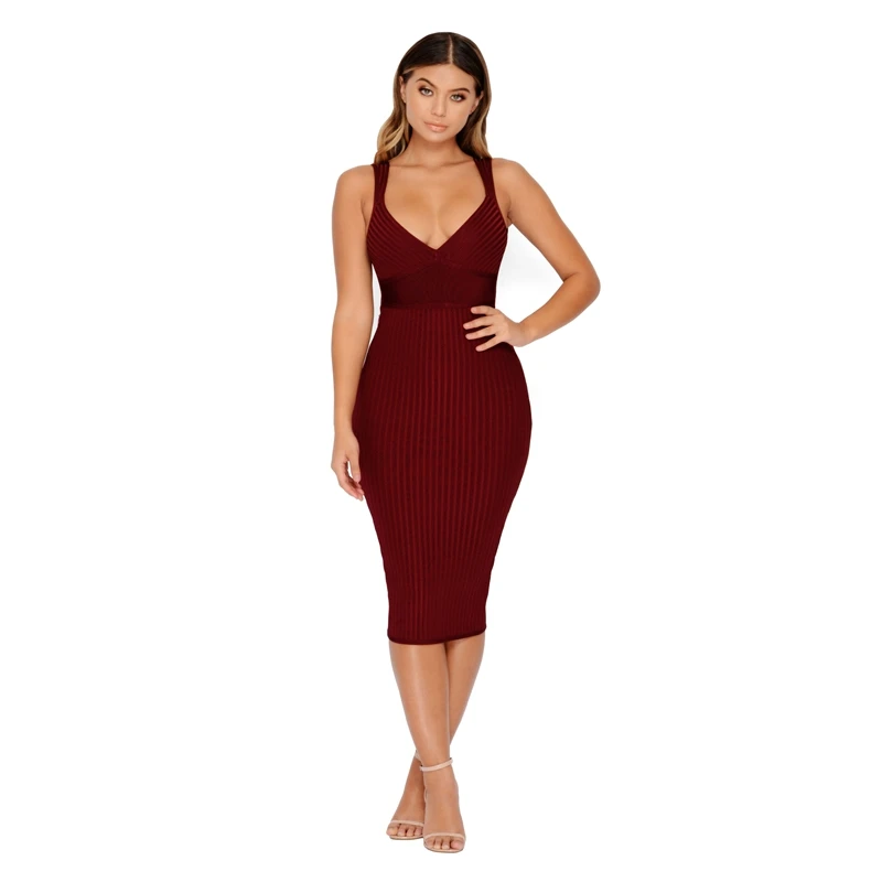 Ocstrade Fabulous February Sale!!!Ship from USA!!!!3-5 Days Delivery!!!2019 Summer Women Khaki Sexy Backless Bandage Dress Rayon | Женская