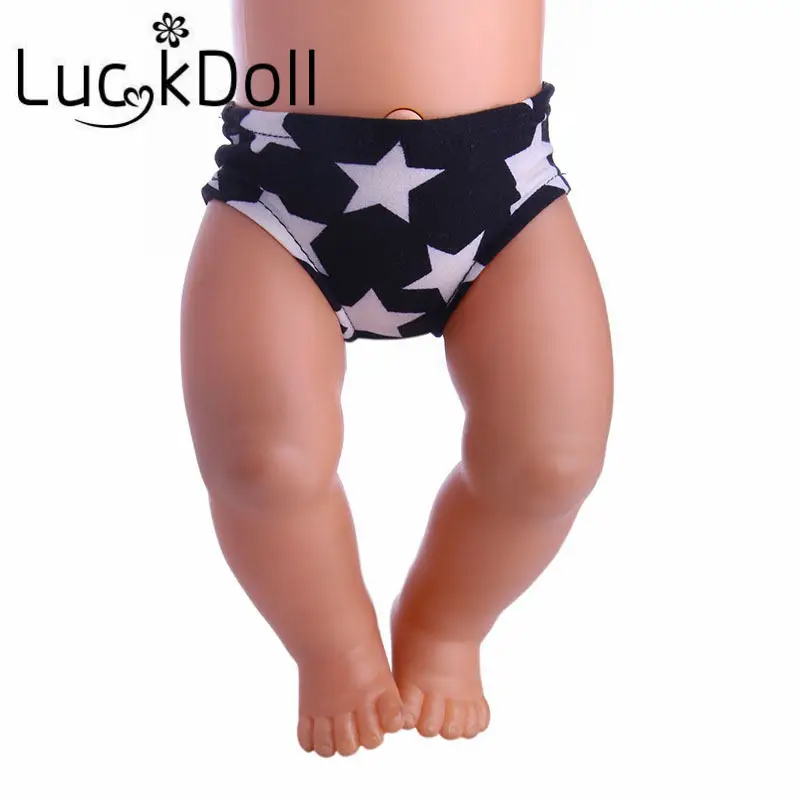 Нижнее белье с различными принтами LUCKDOLL подходит для куклы 18 дюймов или 43 см