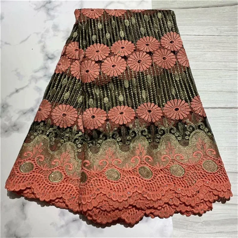 Африканская французская кружевная ткань с камнями 2019 Высококачественная