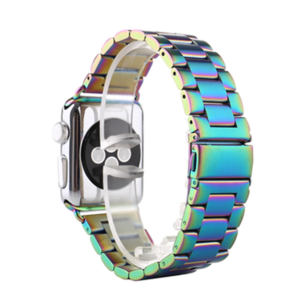 Ремешок из нержавеющей стали для наручных часов correa apple watch band 4, 40 мм, 44 мм, браслет из звеньев, ремешок для наручных часов montre, металлический ремень