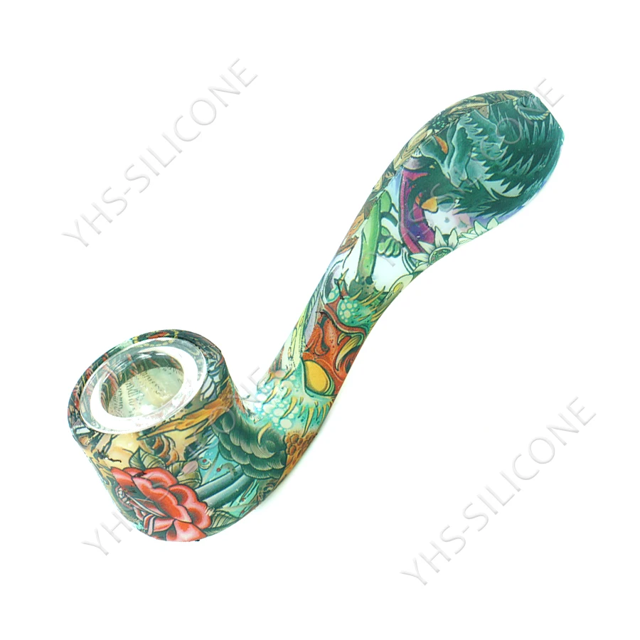 

Silicone Smoking Pipe with Bowl spoon pipe Tobacco Pipes Spoon Cigarette Tubes Accessories Plastic Tobacco Grinder Assorted