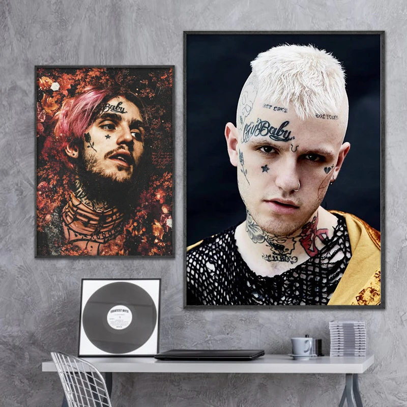 Настенный постер NOOG Lil Peep настенные картины в стиле хип-хоп плакаты и принты на