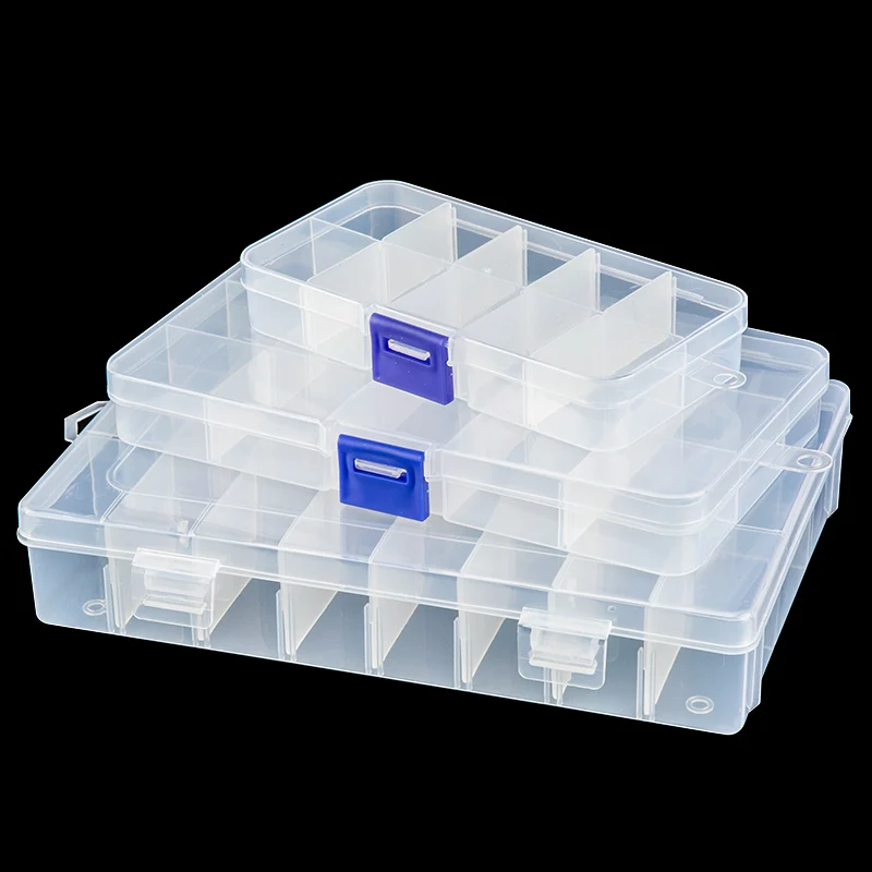 контейнер Регулируемый Пластик ящик для хранения ювелирных изделий серьги из