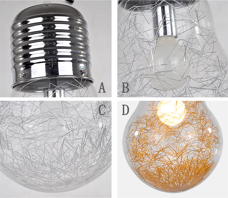 Винтажная подвесная потолочная лампа S Лофт в стиле ретро стеклянная люстра для