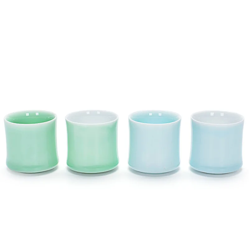 Креативная китайская фарфоровая чайная чаша в форме бамбука чайный набор из