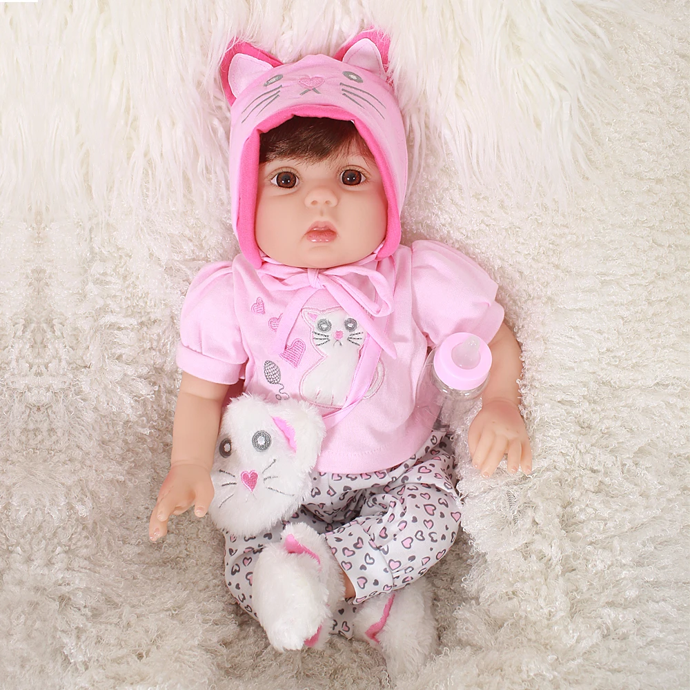 50 см Мягкая силиконовая виниловая Кукла Reborn Baby Doll игрушка Реалистичная ткань для