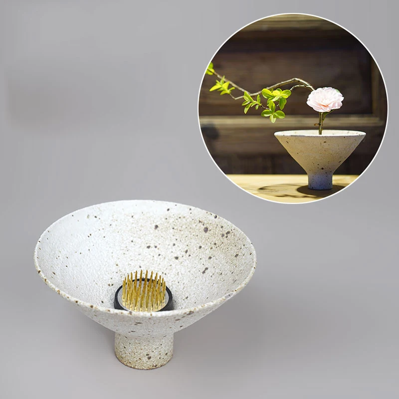 Zen Черная Керамическая грубая керамическая ваза цветочный горшок с высокой