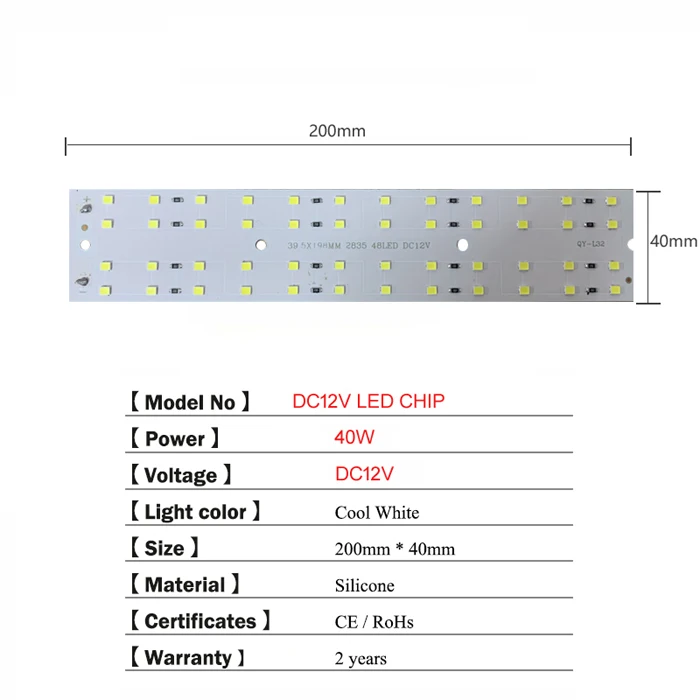 Светодиодный прожектор DC12 вольт водонепроницаемый IP65 40 Вт DC12V Светодиодный точечный светильник Refletor открытый светильник ing настенный светильник садовый прожектор светильник - Испускаемый цвет: 40W LED CHIP