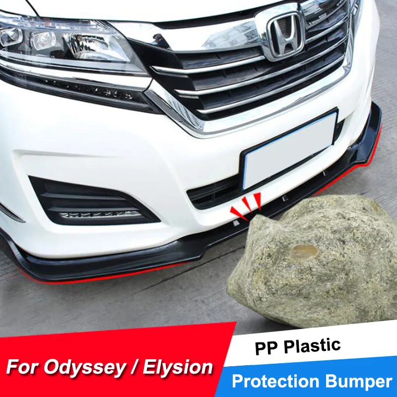 Бампер губы спойлер для Honda Odyssey Elysion 2015 16 17 18 19 PP пластиковый корпус передний