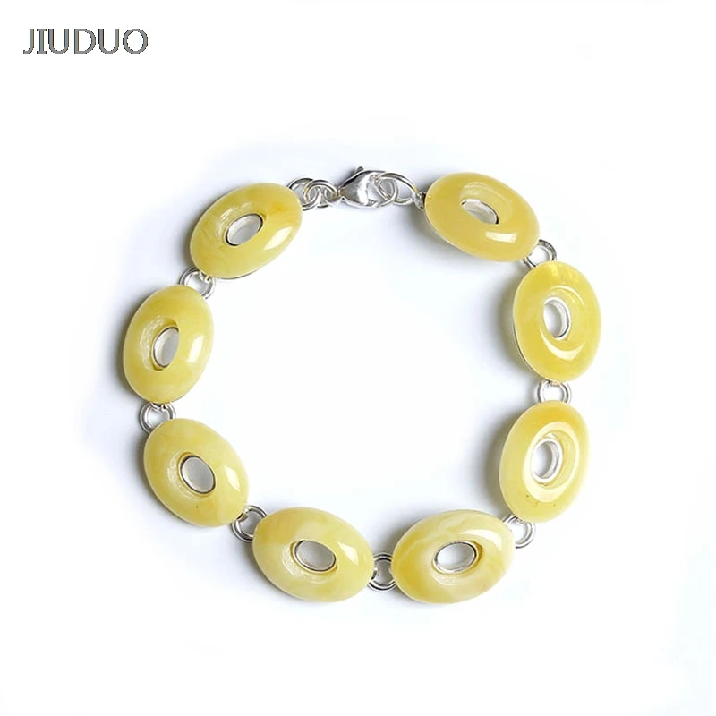 JIUDUO 100% Серебряный натуральный янтарь полный меда курицы желтый мед восковые