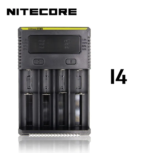 1 шт. Nitecore Новое I4 зарядное устройство 18650 14500 16340 lcd 26650 Li-ion зарядное устройство 12 В зарядка для одного AA AAA аккумулятора автомобильное зарядное устройство C - Цвет: i4 UK