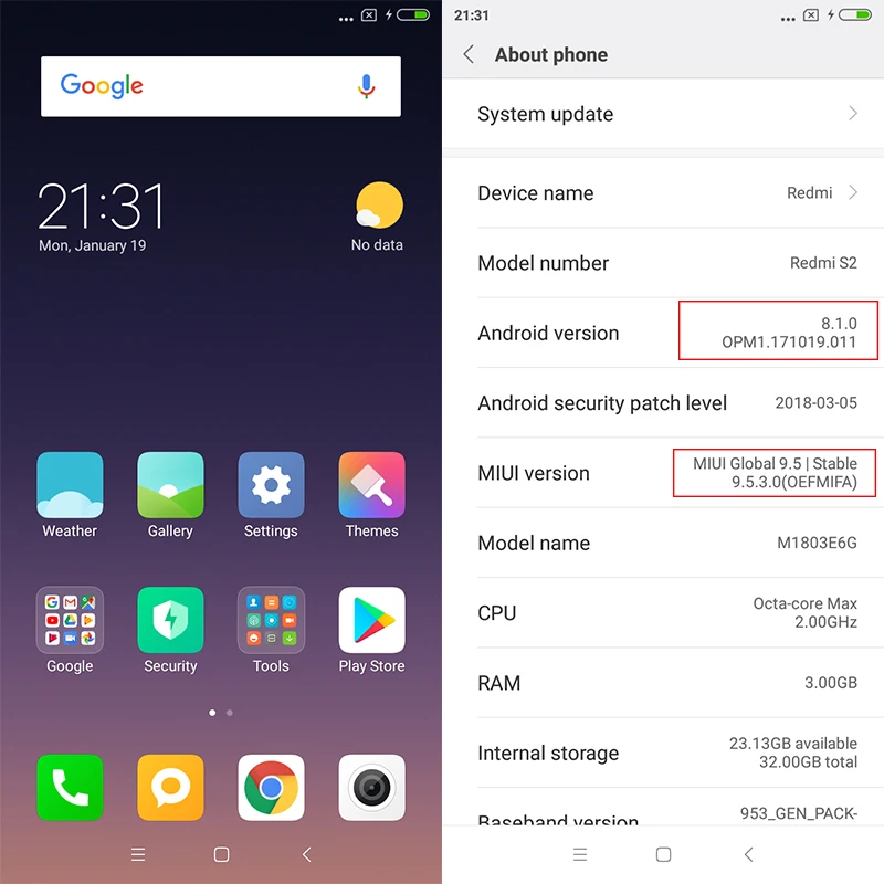 Xiaomi Redmi S2 3 ГБ 32 5 99 ''Экран смартфон Глобальный Версия Snapdragon 625 двойной Камера 4G