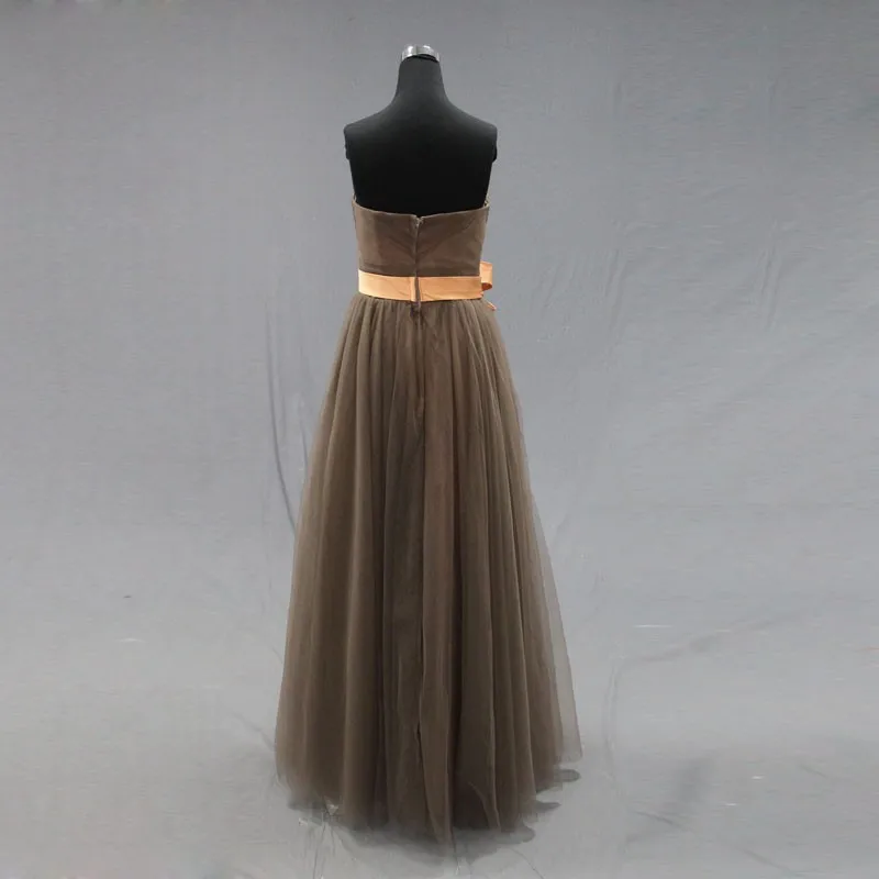 Berydress Элегантный Тюль Партии Dress Длина Пола Без Бретелек Рукавов Пром Dress|prom